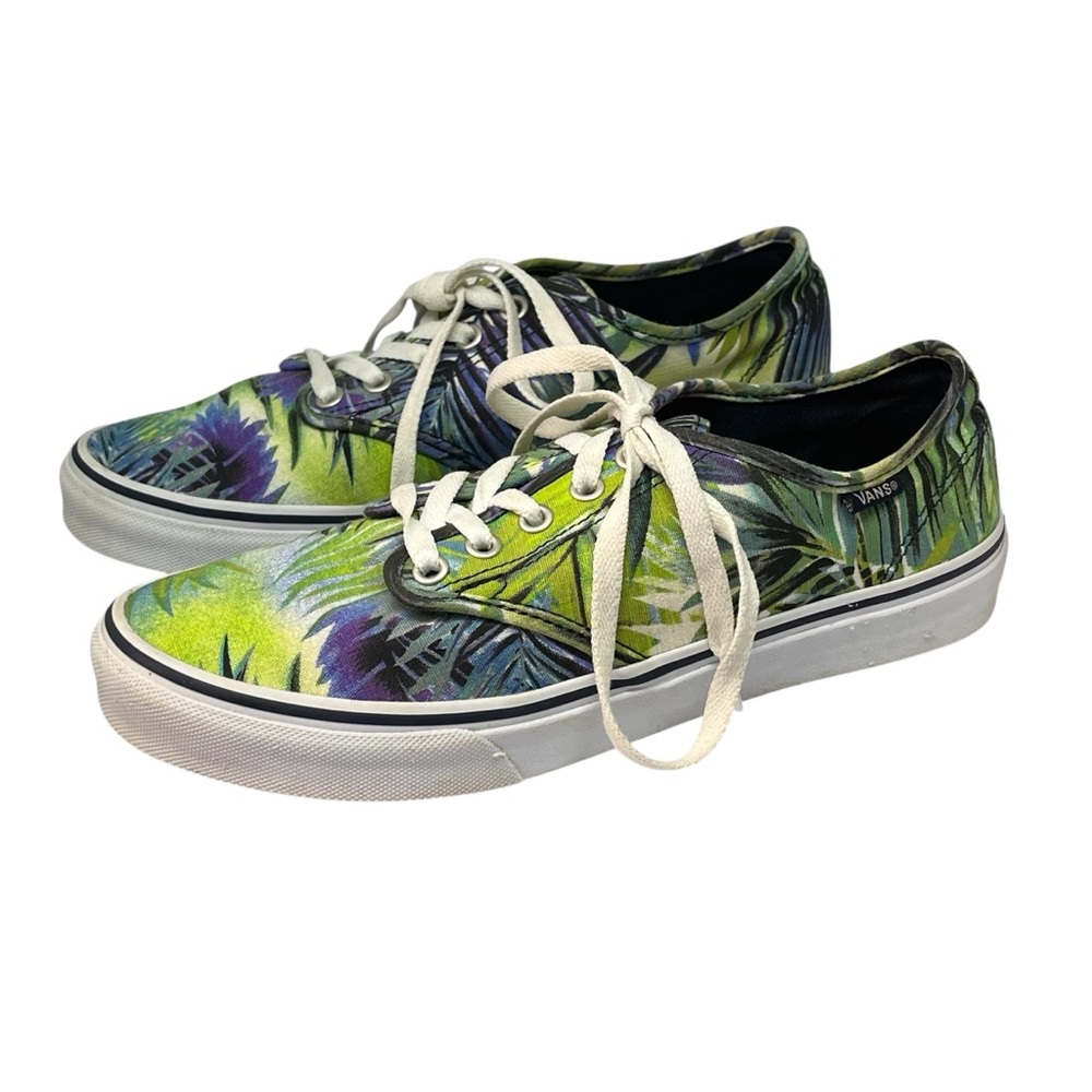 Vans Tropical Palm Leaf Print Floral  Women’s Sneakers‎   Shoes Size 9.5. - Picture 3 of 7